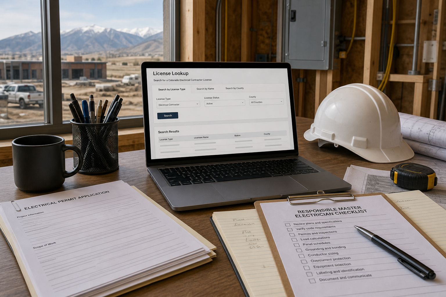 Colorado electrical contractor reviews DORA lookup, responsible master electrician notes and electrical permit authority.